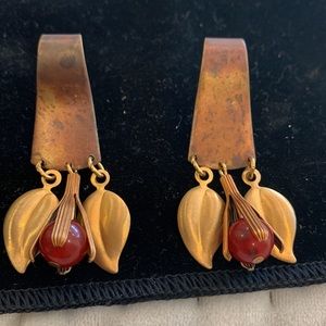 Artisan Studio Patina Leaves Earrings-NWT